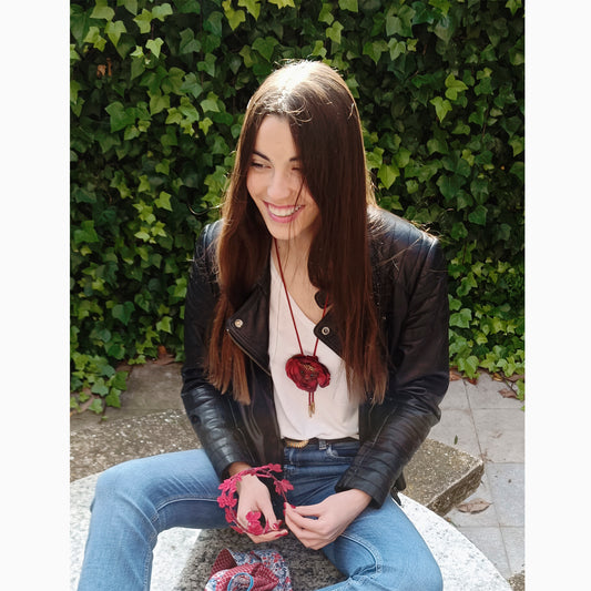 Collar CORBATA BOLO con Lord Torrenuevo GRANATE