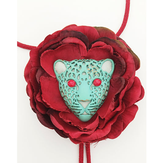 Collar CORBATA BOLO con Lord Torrenuevo GRANATE - TURQUESA