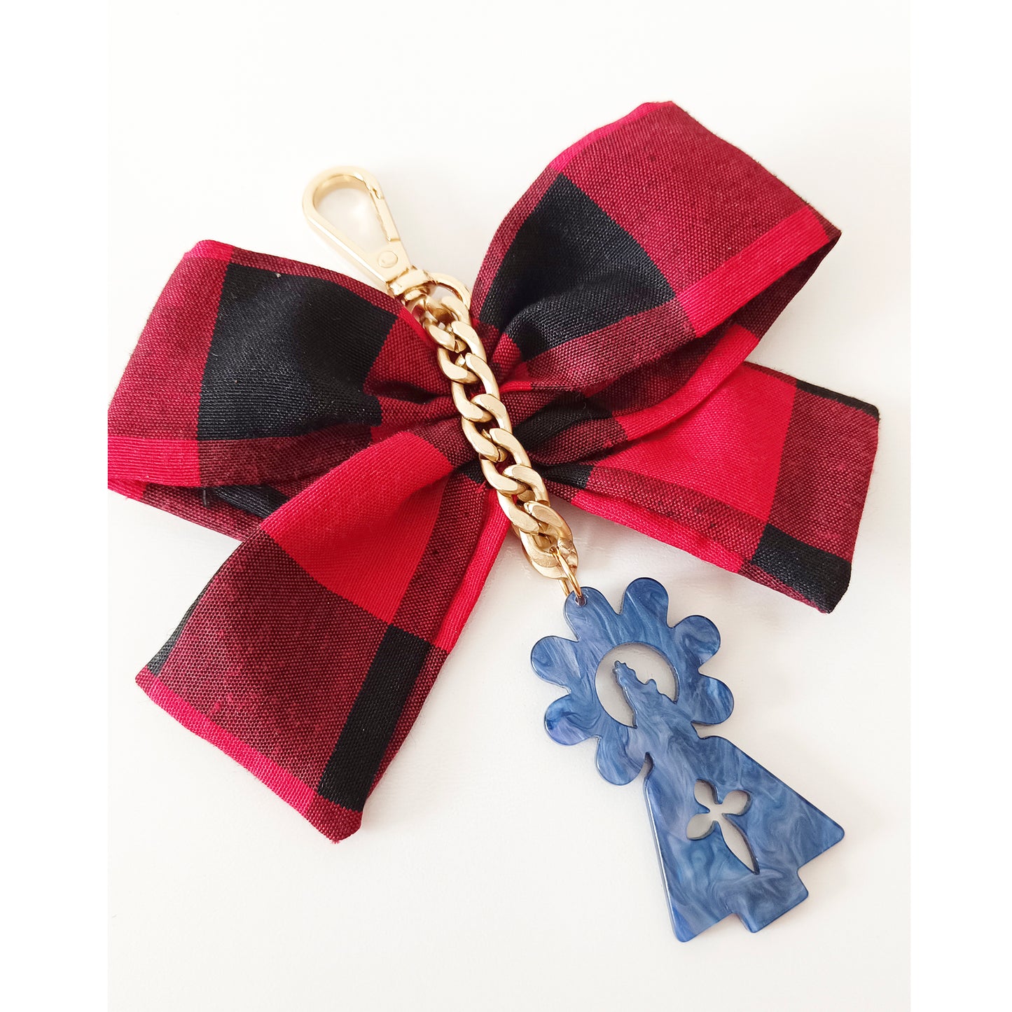 Colgante Charms CACHIRULO Virgen del Pilar azul