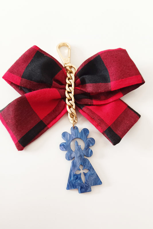 Colgante Charms CACHIRULO Virgen del Pilar azul