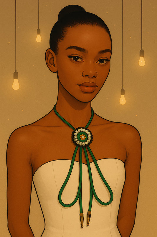 Collar CORBATA BOLO lazo XL *ZAZA*