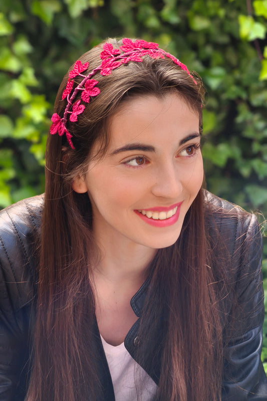 Diadema "Greta" Granate