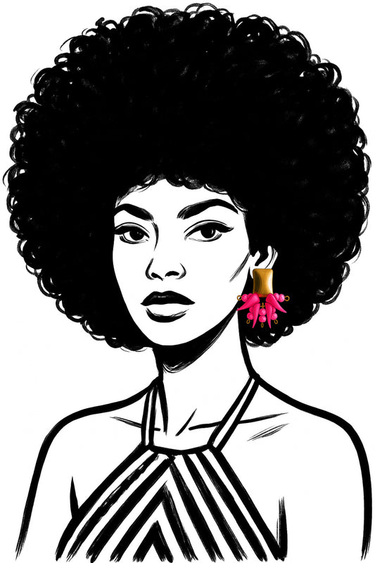 PENDIENTE FLORIFLASH S FUCSIA