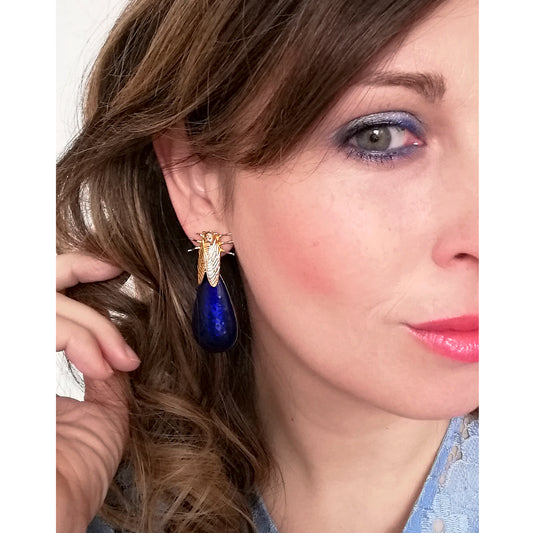 Pendiente BICHITO azul