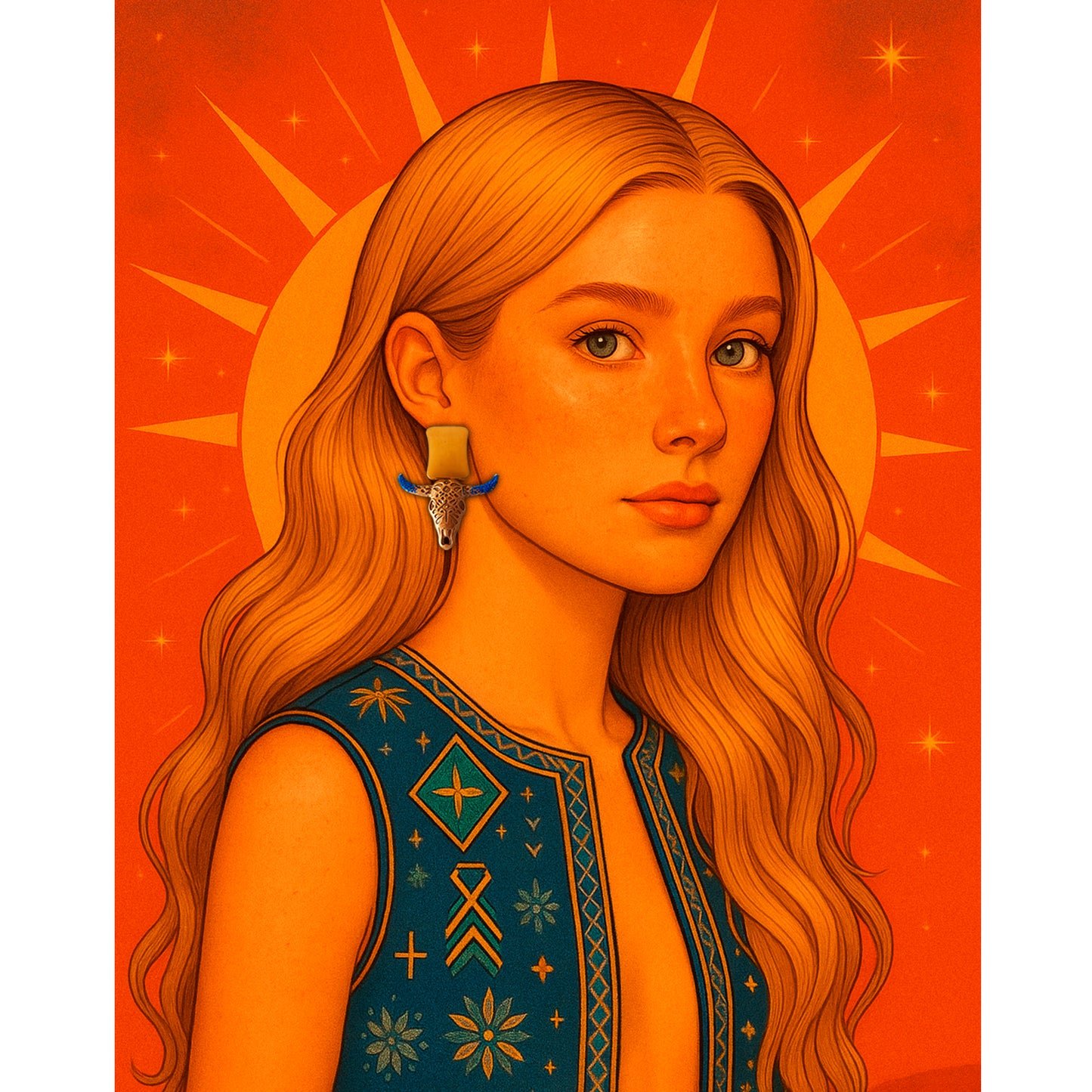 Pendiente BUFFALO BLUE