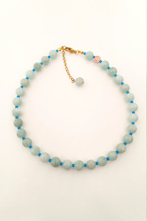Collar CROMO PIEDRA azulito