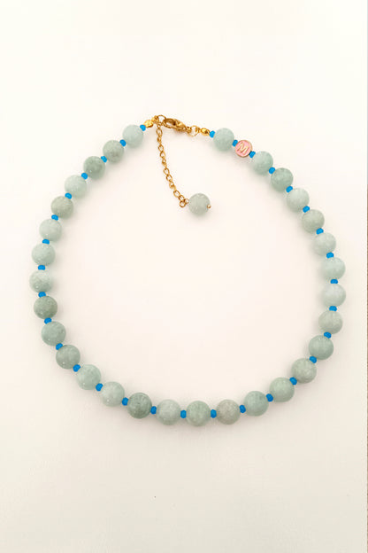 Collar CROMO PIEDRA azulito