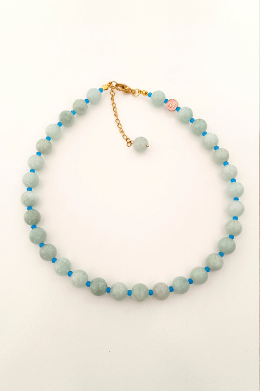 Collar CROMO PIEDRA azulito