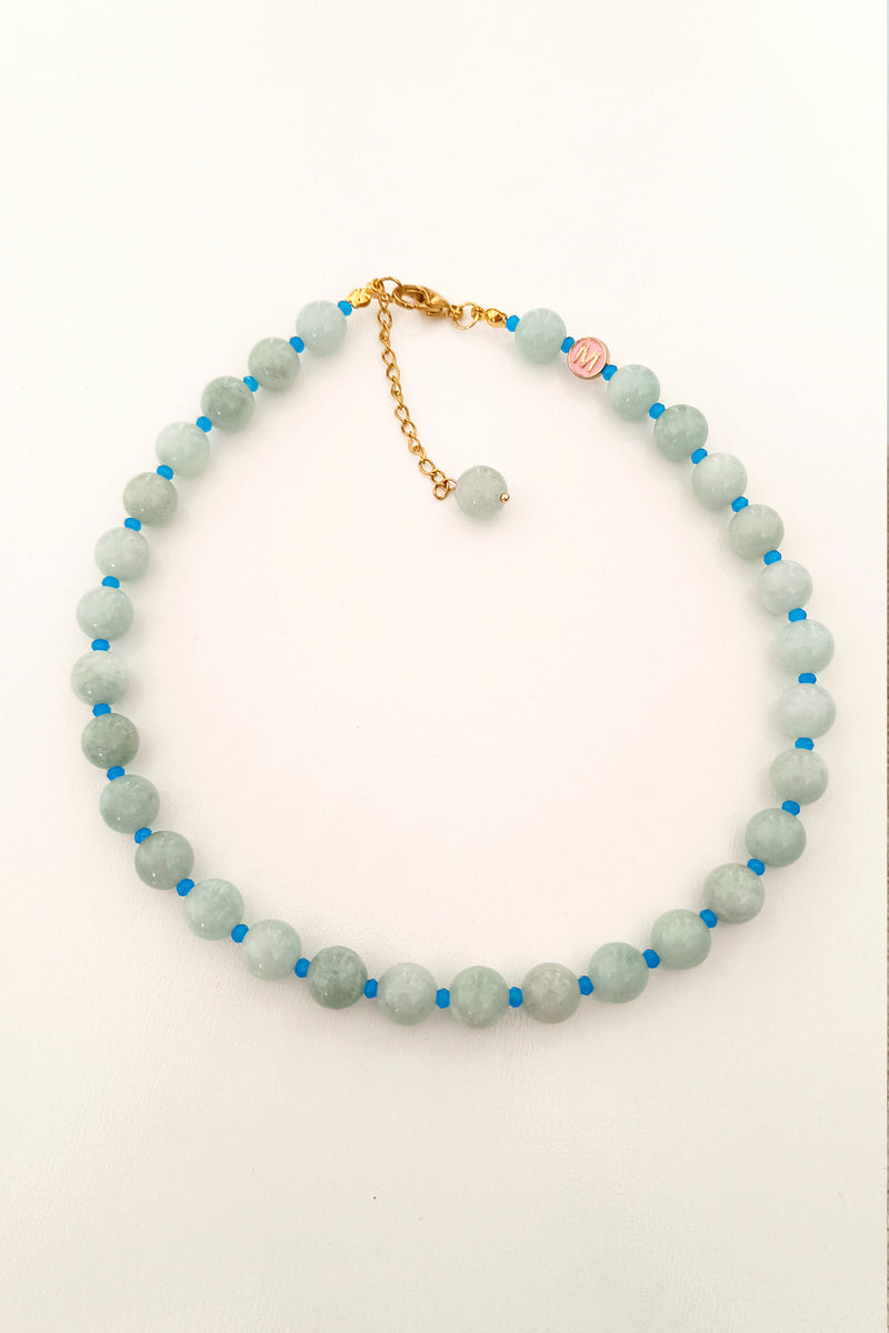 Collar CROMO PIEDRA azulito