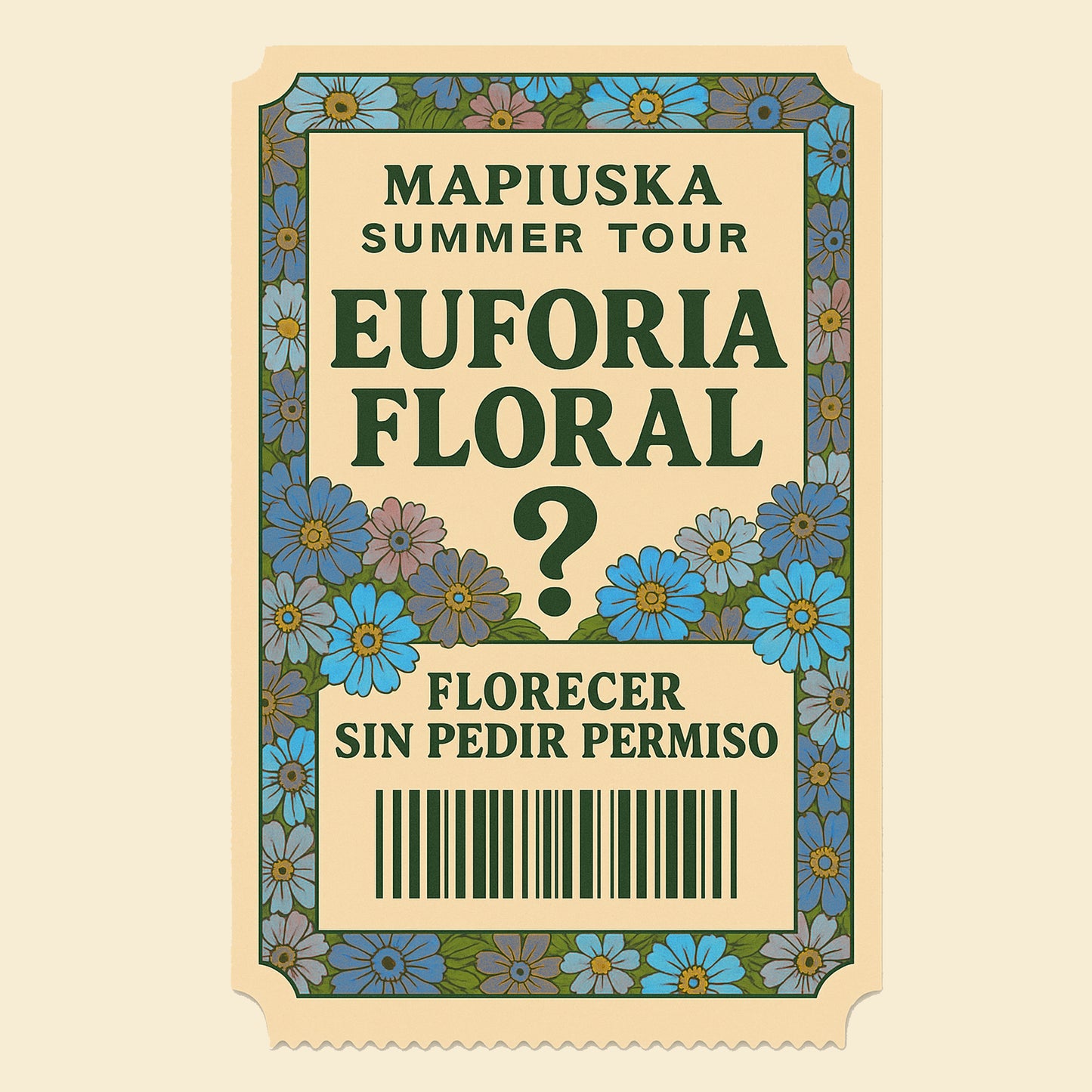 PENDIENTE FLORIFLASH XL TURQUESA Y MORADO