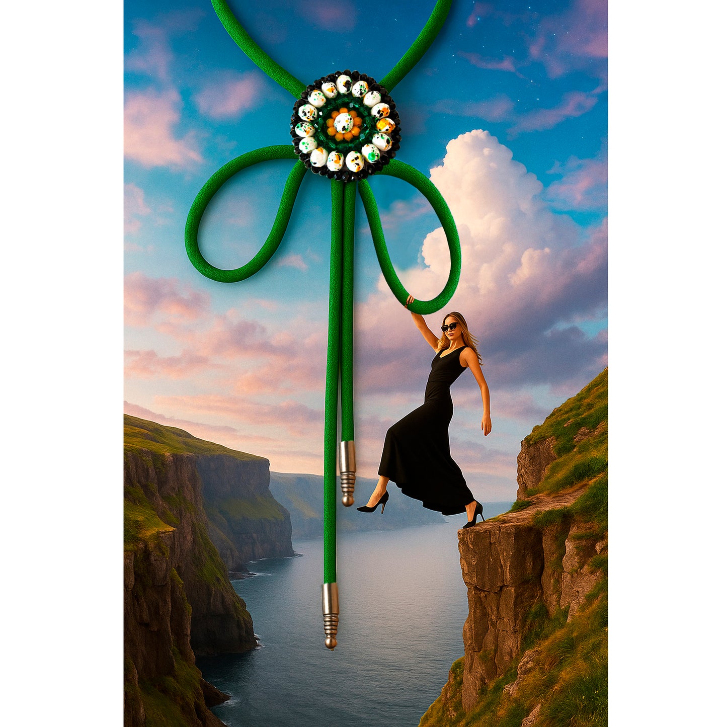 Collar CORBATA BOLO lazo XL *ZAZA*