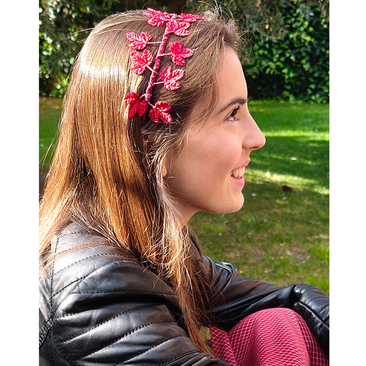 Diadema "Greta" Granate
