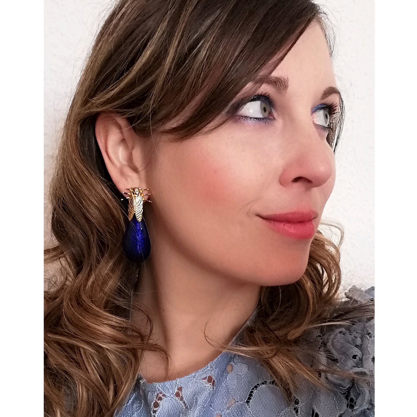 Pendiente BICHITO azul