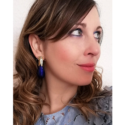 Pendiente BICHITO azul