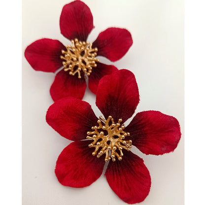 Pendiente VICTORIA granate