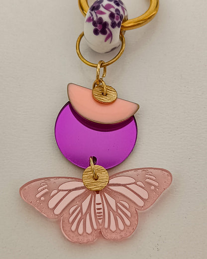 Pendiente aro mariposas
